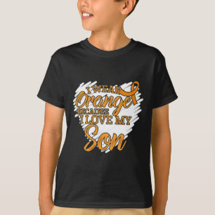 Camiseta Eu Visto Laranja Porque Amo Meu Filho por Leucemia