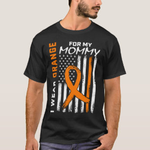 Camiseta Eu Visto Mamãe Laranja Mãe Leucemia Mãe Consciênci