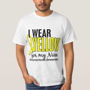 Camiseta Eu visto o amarelo para minha endometriose da