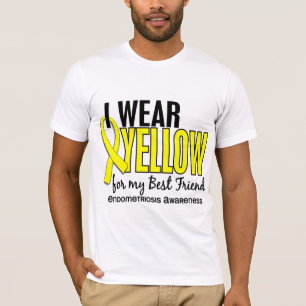Camiseta Eu visto o amarelo para minha endometriose do
