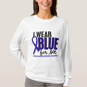 Camiseta Eu visto o azul mim RA da artrite reumatóide