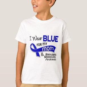 Camiseta Eu visto o azul para minha mamã 42 Spondylitis