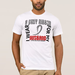 Camiseta Eu visto o cinza para meu cancro cerebral do