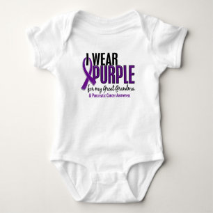 Camiseta Eu visto o grande câncer de pâncreas roxo da av