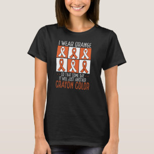 Camiseta Eu Visto o Guerreiro da Leucemia Laranja Sensibili
