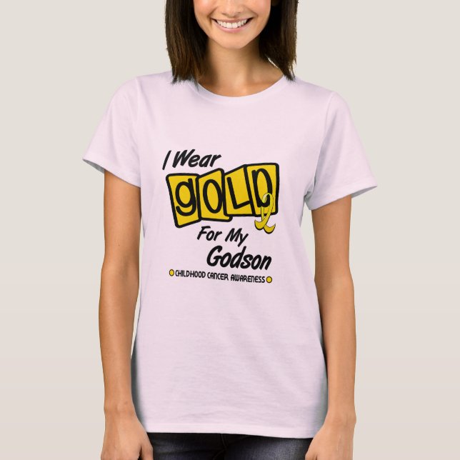 Camiseta Eu visto o ouro para meu GODSON 8 (Frente)