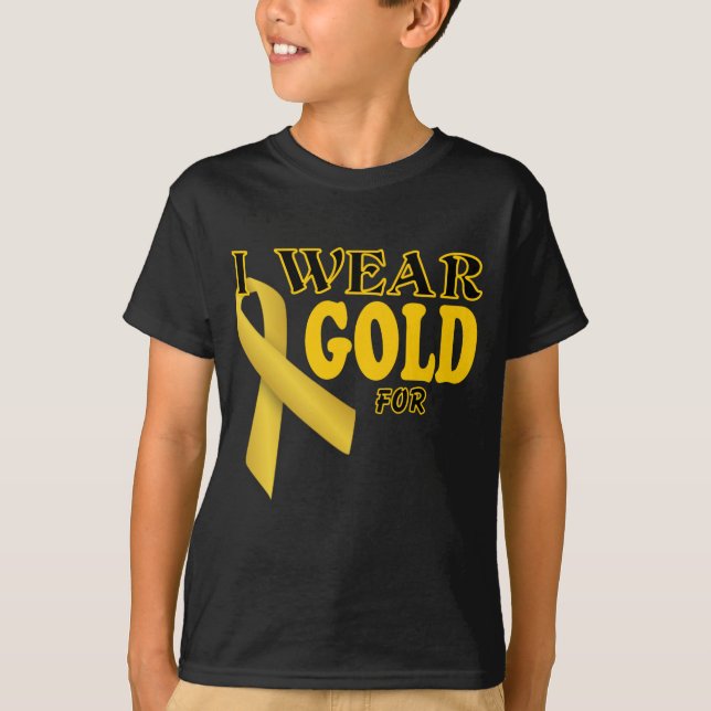 Camiseta Eu visto o ouro para o modelo (Frente)
