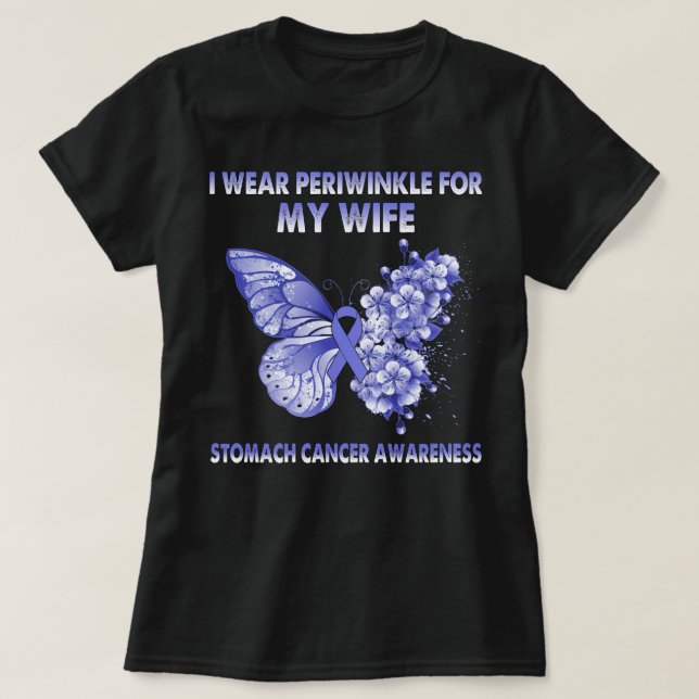 Camiseta Eu Visto O Pergueiro Para O Cancer De Estômago Da  (Frente do Design)