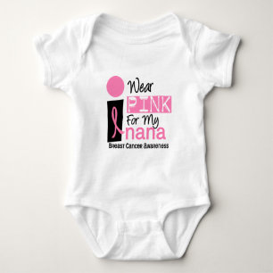 Camiseta Eu visto o rosa para meu cancro da mama de Nana 9