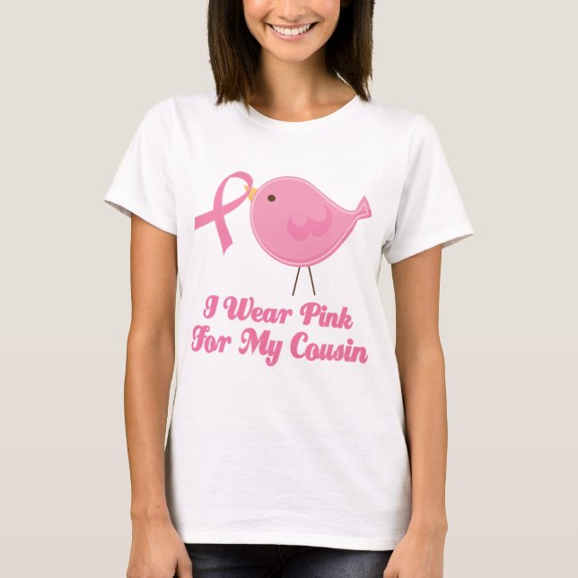 Camiseta Eu visto o rosa para meu primo (Frente)