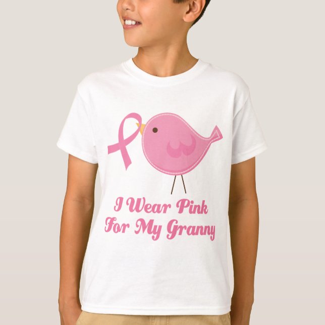 Camiseta Eu visto o rosa para minha avó (Frente)