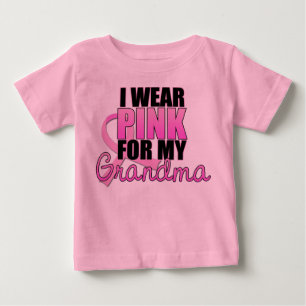 Camiseta Eu visto o rosa para minha avó - cancro da mama