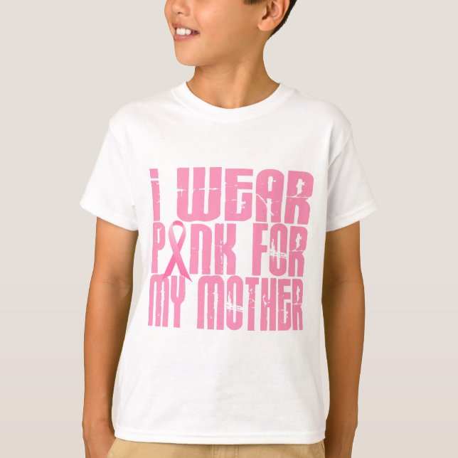 Camiseta Eu visto o rosa para minha mãe 16 (Frente)