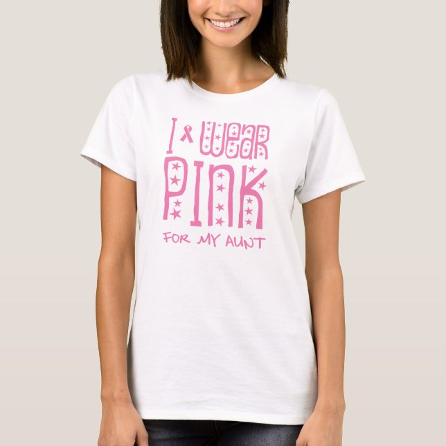 Camiseta Eu visto o rosa para minha tia (Frente)