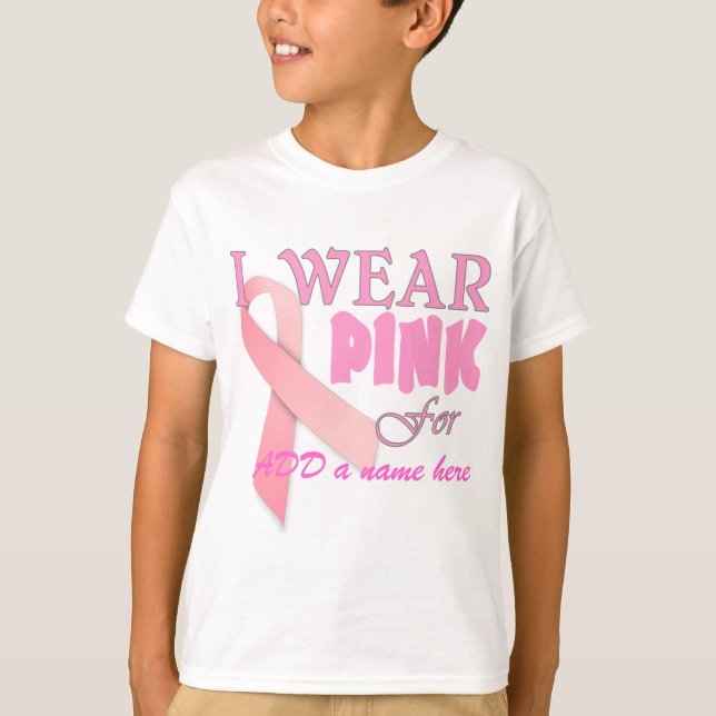 Camiseta Eu visto o rosa para Tempate conhecido para o (Frente)
