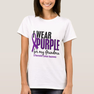 Camiseta Eu visto o roxo para meu câncer de pâncreas da a