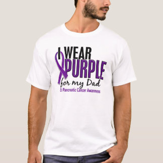 Camiseta Eu visto o roxo para meu câncer de pâncreas do pai