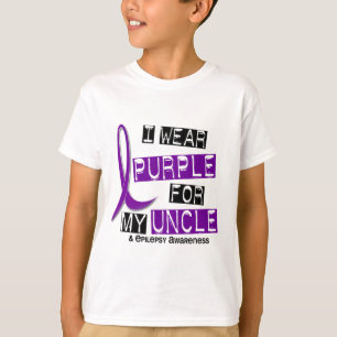 Camiseta Eu visto o roxo para meu tio 37 epilepsia