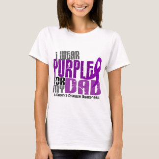 Camiseta Eu visto o roxo para minha doença de Crohn do pai