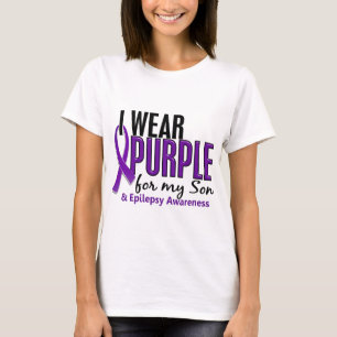 Camiseta Eu visto o roxo para minha epilepsia do filho 10