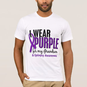 Camiseta Eu visto o roxo para minha epilepsia do neto 10