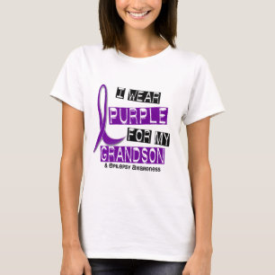 Camiseta Eu visto o roxo para minha epilepsia do neto 37