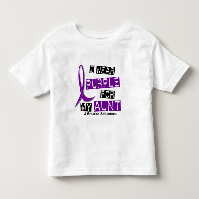 Camiseta Eu visto o roxo para minha tia 37 epilepsia (Frente)