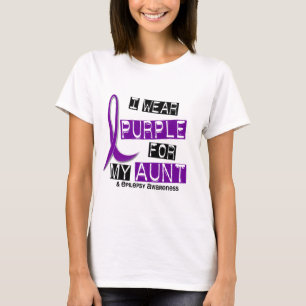 Camiseta Eu visto o roxo para minha tia 37 epilepsia