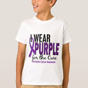 Camiseta Eu visto o roxo para o câncer de pâncreas da cura