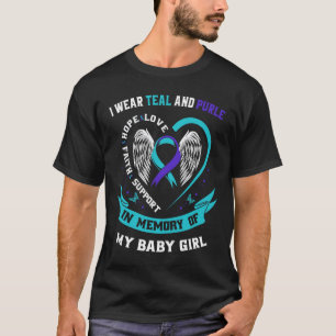 Camiseta Eu Visto O Teal E Roxo Bebê, A Sensibilização