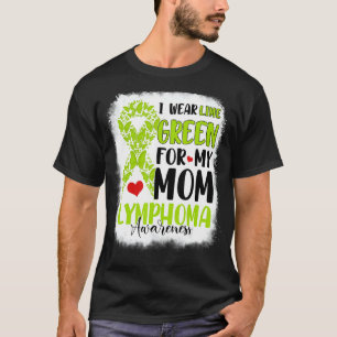 Camiseta Eu Visto o Verde limão Mãe Linfoma Sensibilização 