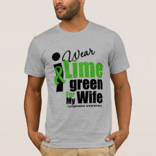 Camiseta Eu visto o verde limão para minha esposa