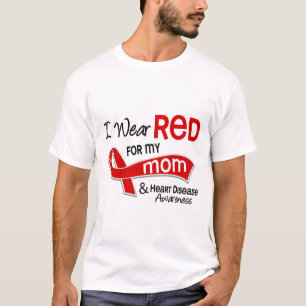 Camiseta Eu visto o vermelho para minha doença cardíaca d