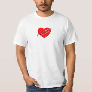 Camiseta Eu visto o vermelho para minha sobrinha