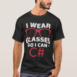 Camiseta Eu Visto Óculos Para Que Eu Possa C Programa De Co