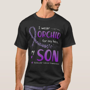 Camiseta Eu Visto Orquídea Para A Consciência Do Cancer F