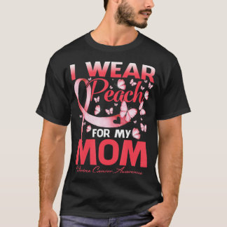 Camiseta Eu Visto Peach Para A Minha Mãe Conhecer O Cancer