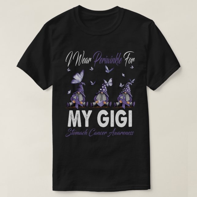 Camiseta Eu Visto Periwinkle para meu conhecimento do Cance (Frente do Design)