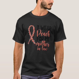 Camiseta Eu Visto Pêssego pela minha mãe em Direito Cancer 