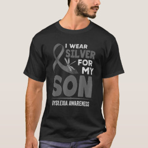 Camiseta Eu Visto Prata Para O Meu Filho Dislexia Sensibili
