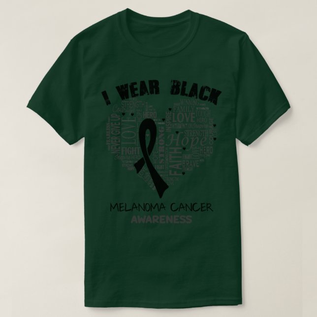 Camiseta Eu Visto Preto Para A Fé De Consciência Do Cancer  (Frente do Design)