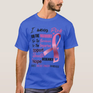 Camiseta Eu Visto Promotores de Cancer de Mama Rosa, Cancer