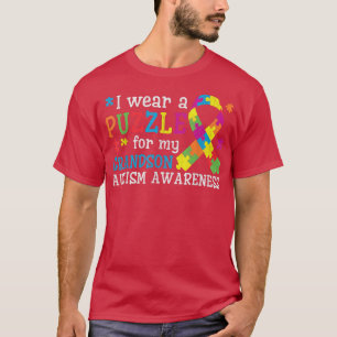 Camiseta Eu visto Quebra-cabeça para meu neto Papa vovó Aut