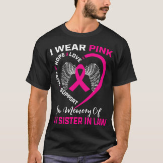 Camiseta Eu Visto Rosa Em Memória Da Minha Irmã Em Direito