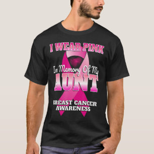 Camiseta Eu Visto Rosa Em Memória Da Minha Tia Cancer Da Ma