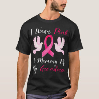 Camiseta Eu Visto Rosa Em Memória De Minha Avó Cancer De Ma