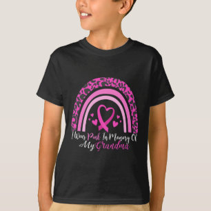 Camiseta Eu Visto Rosa Em Memória De Minha Avó Cancer De Ma