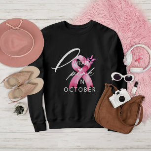 Camiseta Eu Visto Rosa em outubro Sensibilização para o Can