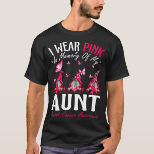 Camiseta Eu Visto Rosa Na Memória Da Minha Tia Cancer De Ma