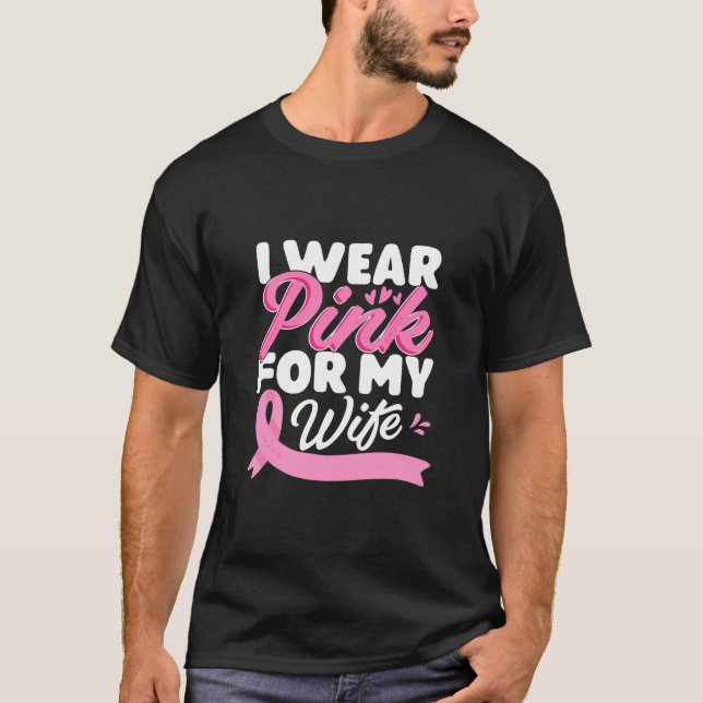 Camiseta Eu Visto Rosa Para A Consciência Do Cancer Da Minh (Frente)